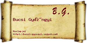 Bucsi Gyöngyi névjegykártya