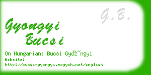 gyongyi bucsi business card